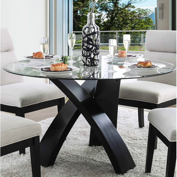 Wrought Studio Goheen Glass Dining Table Wayfair.ca